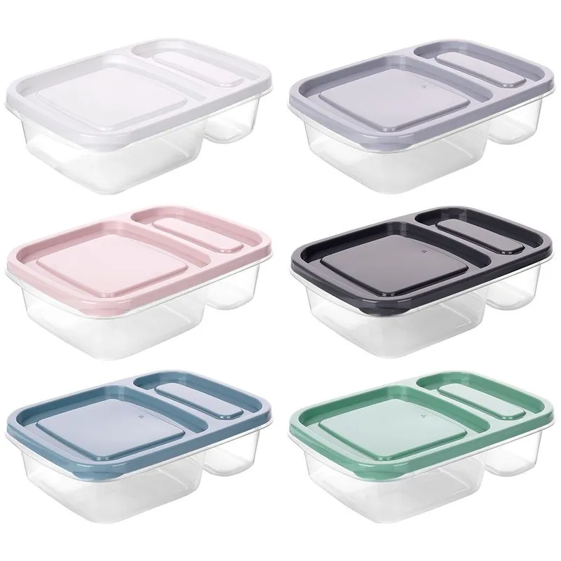Pojemnik Na Żywność Dzielony 750 ml Lunchbox Mrożenie 19 x 13,5 cm MEBLIVA