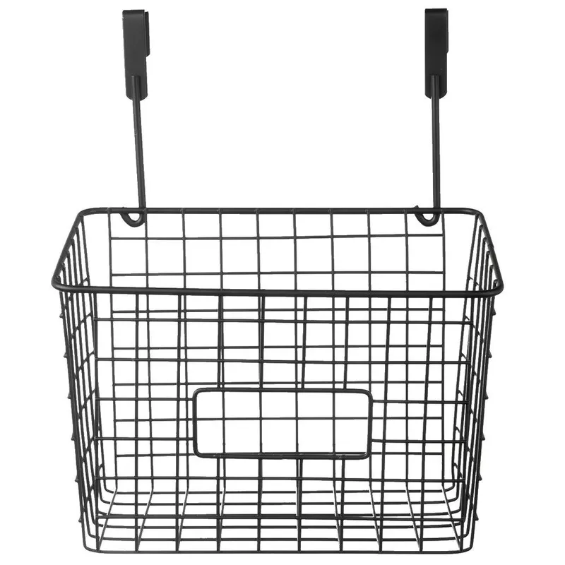 Koszyk Zawieszany Na Drzwi Szafki Metalowy Radka 25x16x30 MEBLIVA - Czarny