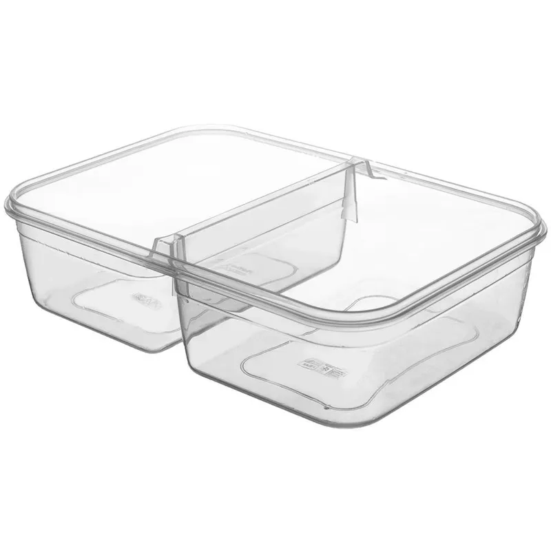 Pojemnik Dzielony Lunchbo X 2 l Szczelny Piętrowany 25,5 x 18 cm MEBLIVA