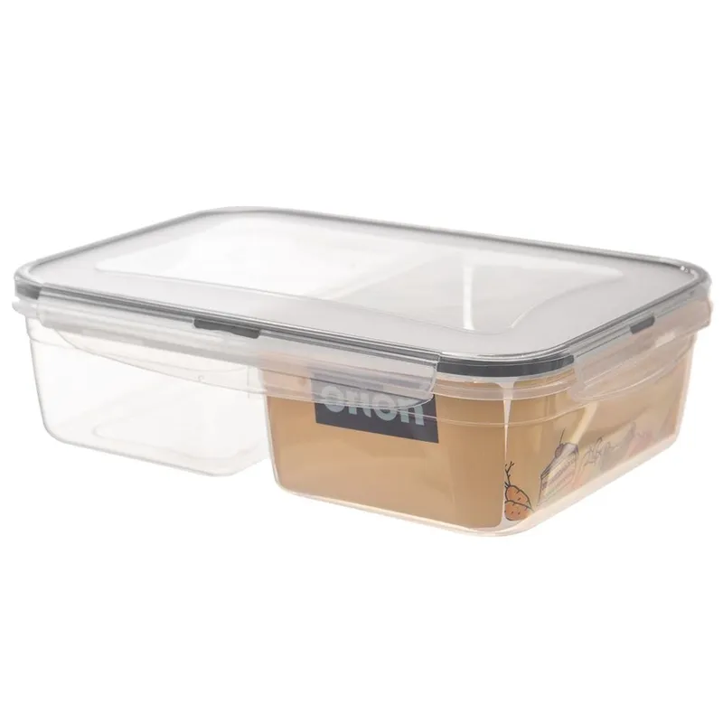Pojemnik Dzielony Lunchbo X 2 l Szczelny Piętrowany 25,5 x 18 cm MEBLIVA