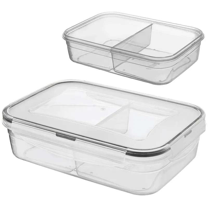Pojemnik Lunchbox Dzielony 2 Komory Szczelny 1 l Zmywarka 21 x 15 MEBLIVA