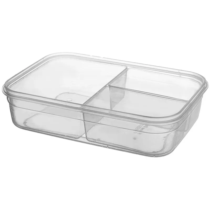 Pojemnik Lunchbox Dzielony 3 Komory Szczelny 1 l Mrożenie 21 x 15 MEBLIVA