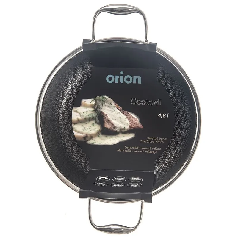 Garnek Stalowy 4,8 l COOKCELL HYBRYD 24 cm Indukcja Piekarnik MEBLIVA