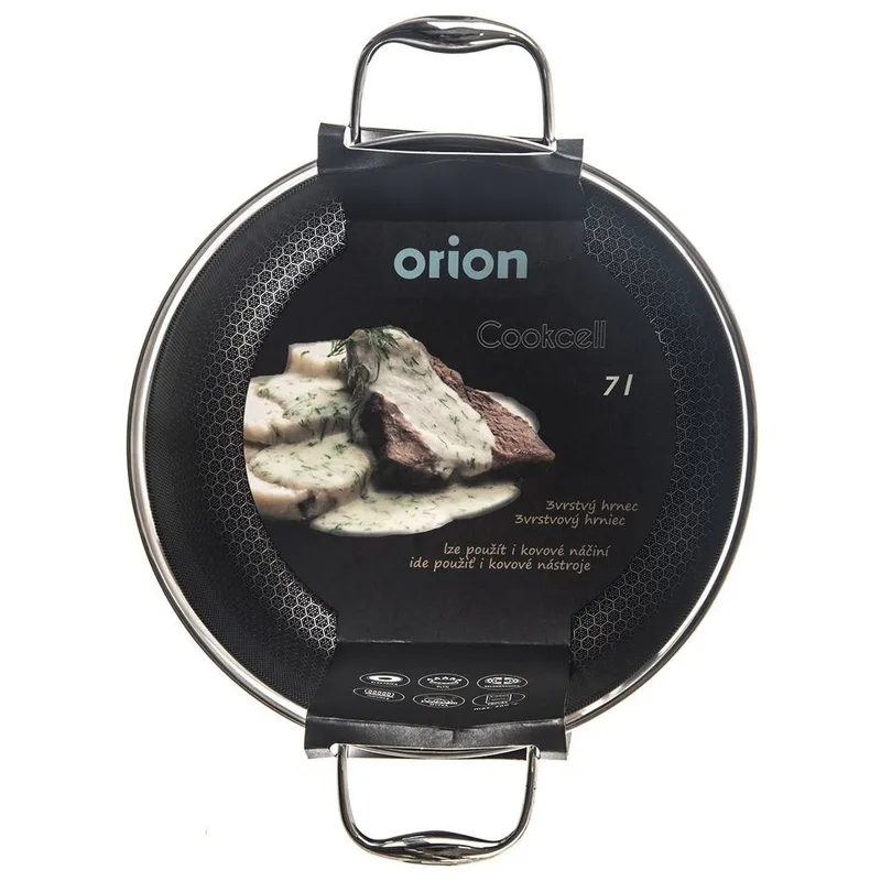 Garnek Stalowy 7 l COOKCELL HYBRYD 26 cm Indukcja Piekarnik MEBLIVA