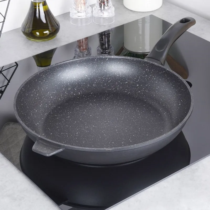 Patelnia Granitowa Duża 32 cm Grande Nieprzywierająca Indukcja MEBLIVA
