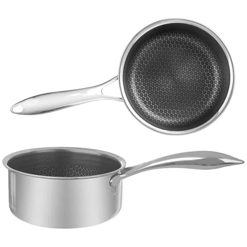 Rondel Stalowy COOKCELL HYBRYD 1,5 l 16 cm Nieprzywierający MEBLIVA