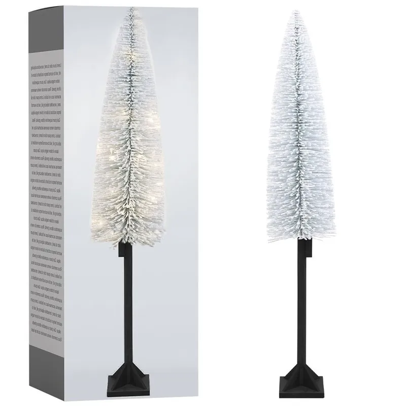 Choinka Sztuczna Świecąca 147 cm 30 LED Na Pniu Dekoracja MEBLIVA