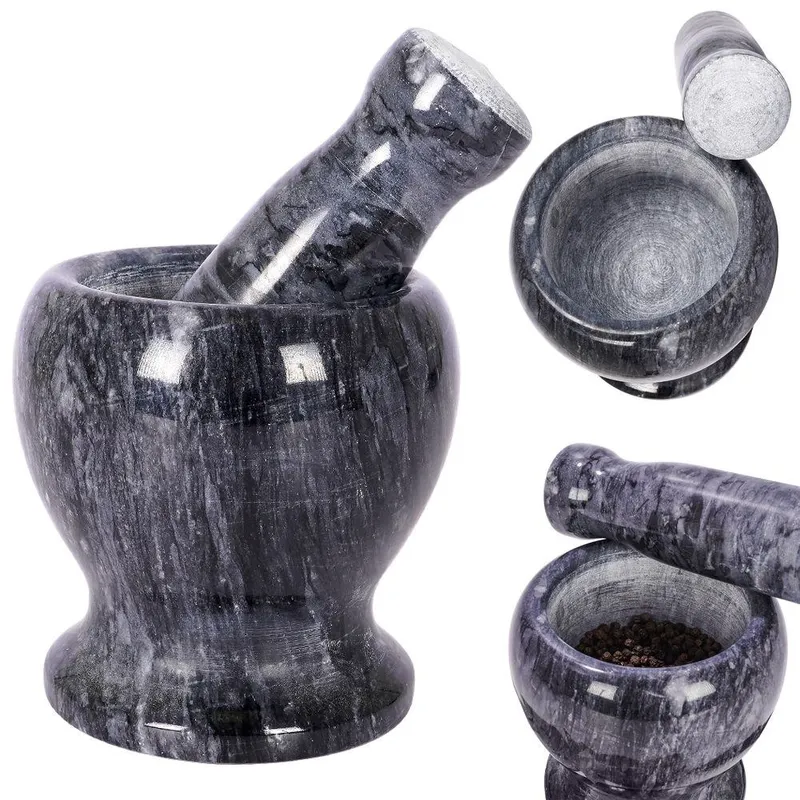 Moździerz Do Tarcia Przypraw Granitowy 11 cm Z Tłuczkiem MEBLIVA
