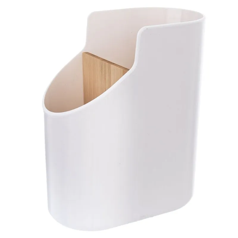 Bambusowy Ociekacz Na Sztućce Przybory Kuchenne 17,5x14,5x8,5 cm MEBLIVA