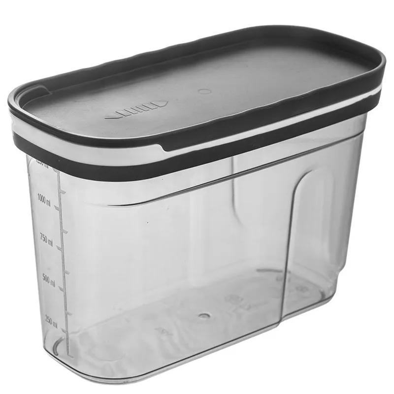 Pojemnik Na Sypkie Z Miarką Dozownik 1,25 l Piętrowany 19,5 x 13,5 MEBLIVA