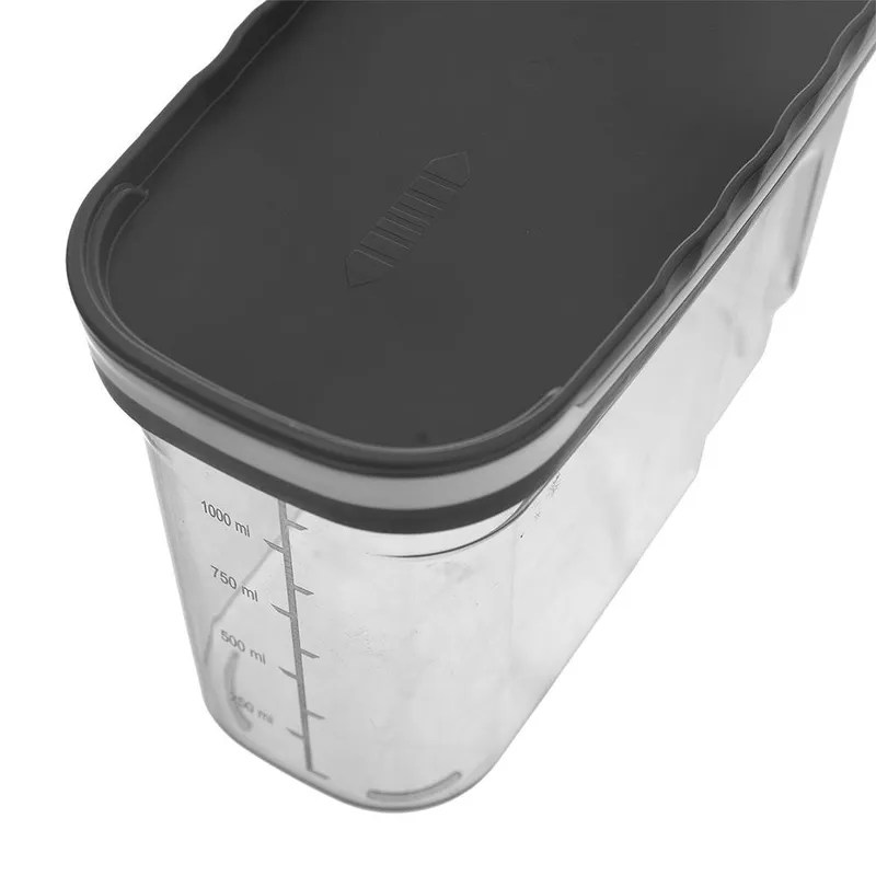 Pojemnik Na Sypkie Z Miarką Dozownik 1,25 l Piętrowany 19,5 x 13,5 MEBLIVA
