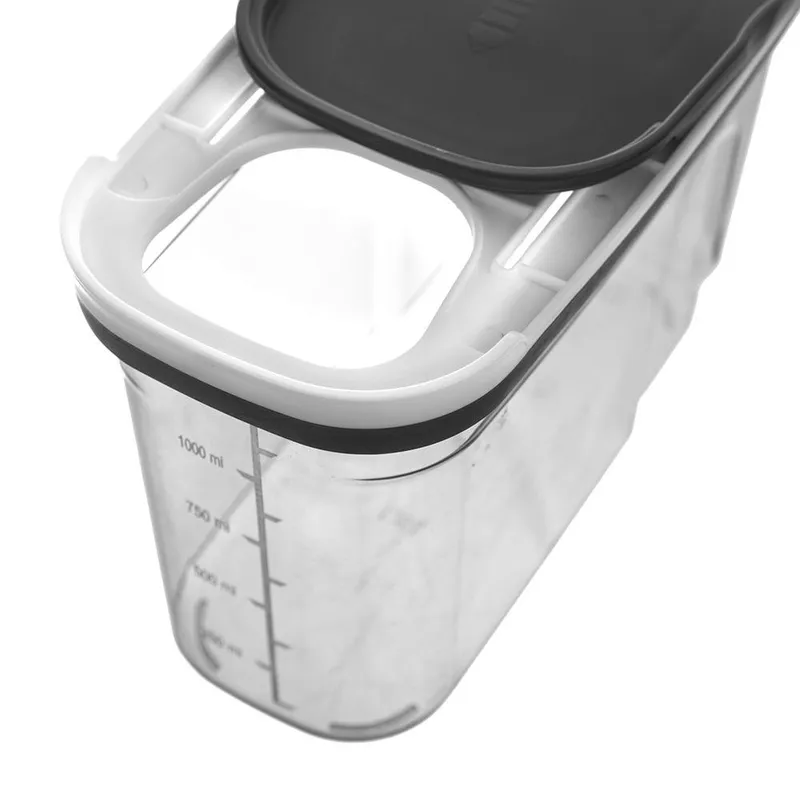 Pojemnik Na Sypkie Z Miarką Dozownik 1,25 l Piętrowany 19,5 x 13,5 MEBLIVA