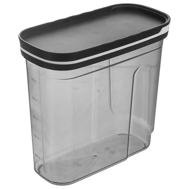 Pojemnik Na Sypkie Z Miarką Dozownik 1,8 l Piętrowany 19,5 x 18 cm MEBLIVA