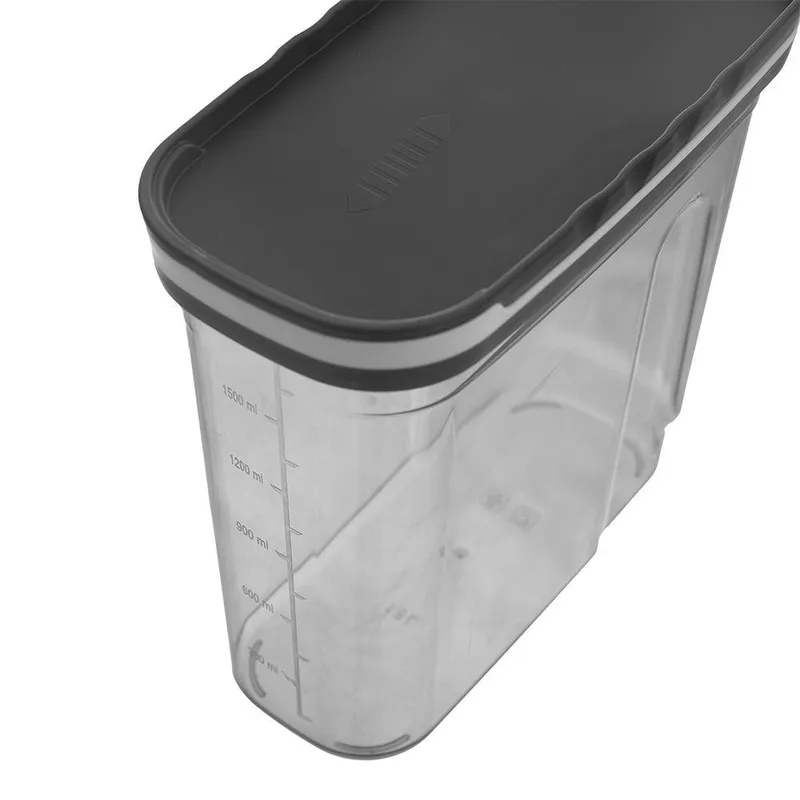 Pojemnik Na Sypkie Z Miarką Dozownik 1,8 l Piętrowany 19,5 x 18 cm MEBLIVA
