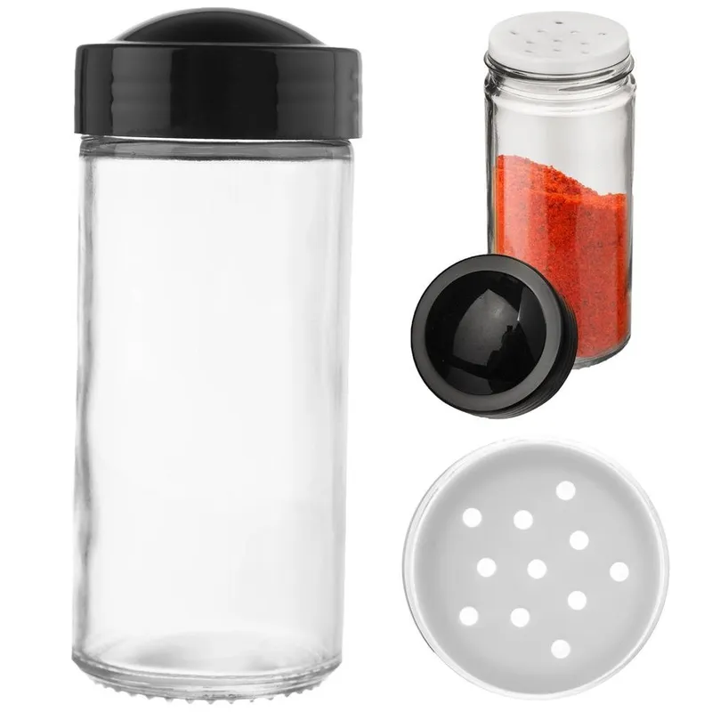 Pojemnik Szklany Na Przyprawy Sitko 100 ml Zamykany 10 x 4 cm MEBLIVA