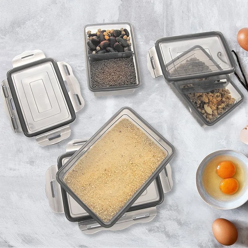 Pojemnik Lunchbox Szczelny 850 ml Zmywarka Mrożenie 18 x 13 cm MEBLIVA