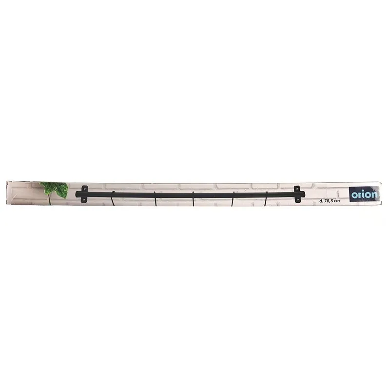 Reling Wieszak Z Haczykami Kuchenny Metalowy RADKA 78,5 cm MEBLIVA - Czarny
