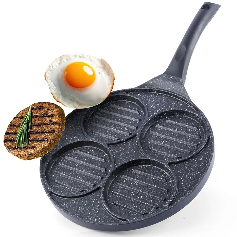 Patelnia Do Burgerów Jajek Granitowa Grillowa 4 Otwory 26,5 cm GARDIVA