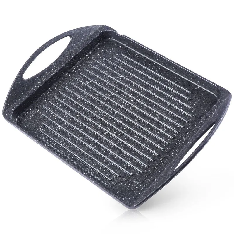 Płyta Grillowa Granitowa 34 x 26,5 cm Do Indukcji I Piekarnika GARDIVA