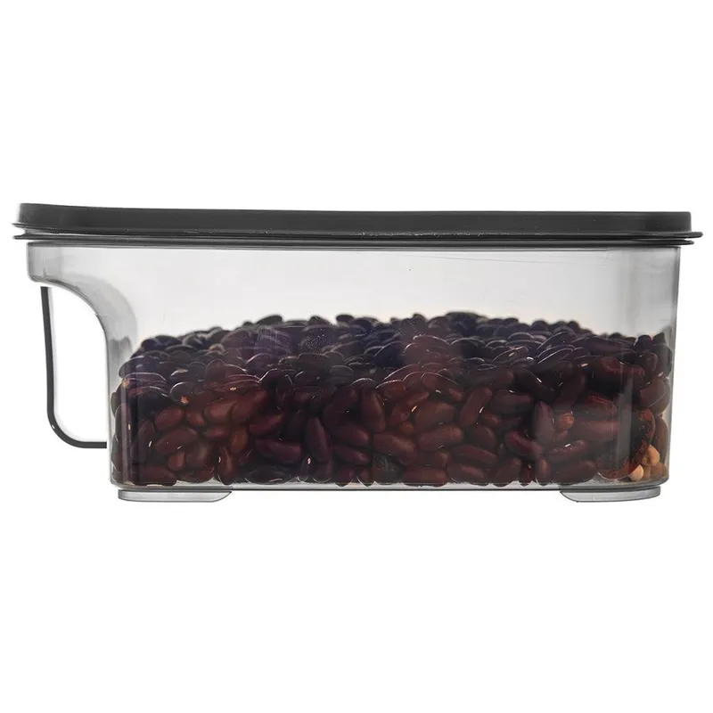 Pojemnik Na Produkty Sypkie GREY 2,6 l Uchwyt 23 x 16 x 10 cm MEBLIVA