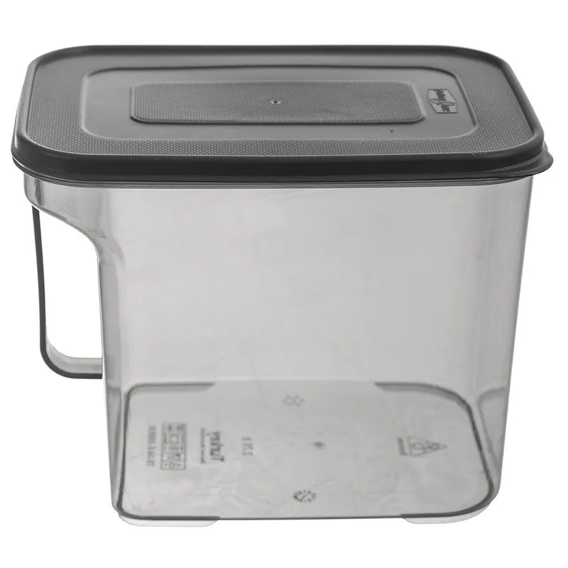 Pojemnik Na Produkty Sypkie GREY 2,75 l Uchwyt 19 x 13 x 15,5 cm MEBLIVA