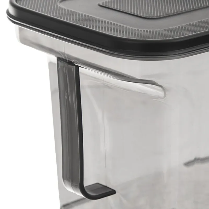 Pojemnik Na Produkty Sypkie GREY 2,75 l Uchwyt 19 x 13 x 15,5 cm MEBLIVA