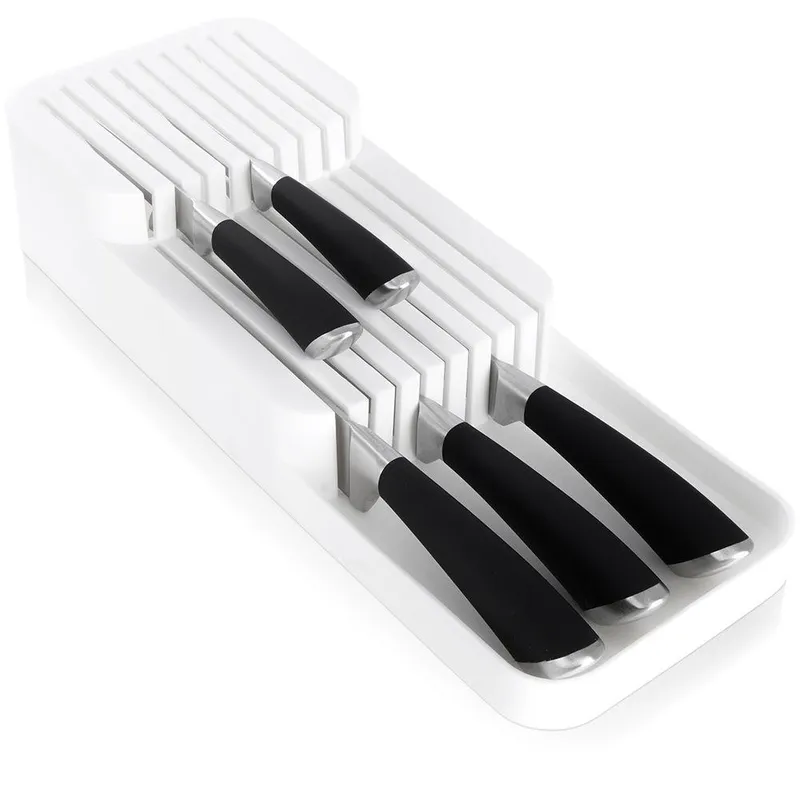 Organizer Na Noże Do Szuflady 39 x 14,5 x 7,5 cm Na 18 Noży MEBLIVA - Biały