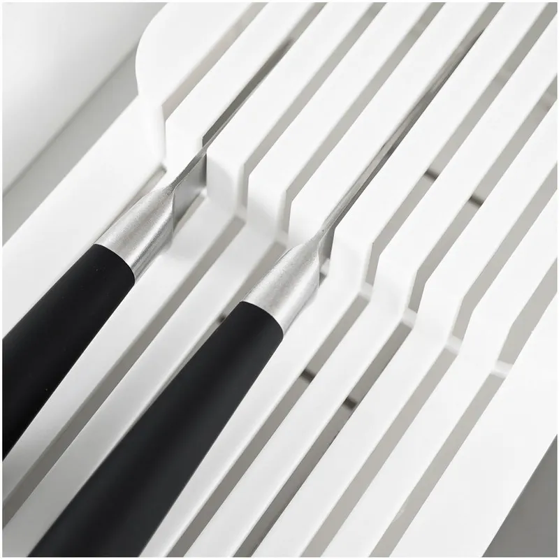 Organizer Na Noże Do Szuflady 39 x 14,5 x 7,5 cm Na 18 Noży MEBLIVA - Biały