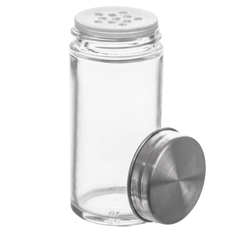 Pojemnik Szklany Na Przyprawy Sitko 100 ml Zamykany 9,5 x 4,5 cm MEBLIVA