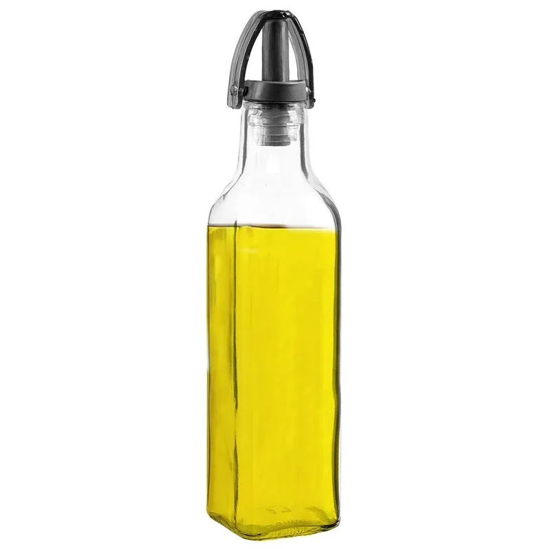 Butelka Na Oliwę Ocet Z Dozownikiem Szklana 250 ml Przezroczysta MEBLIVA