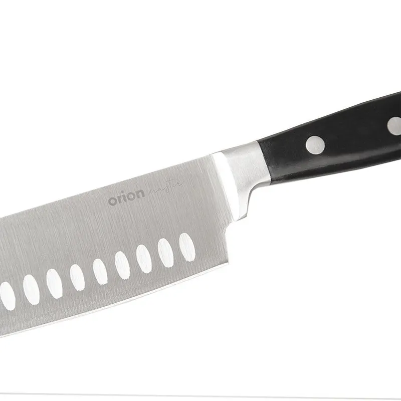 Nóż Santoku Do Mięsa Ryb Owoców Stalowy Japoński Solidny 33 x 5 cm MEBLIVA