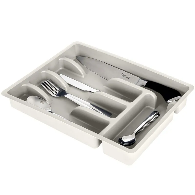Wkład Na Sztućce Do Szuflady Popielaty 5 Przegród 36 x 25,5 cm MEBLIVA