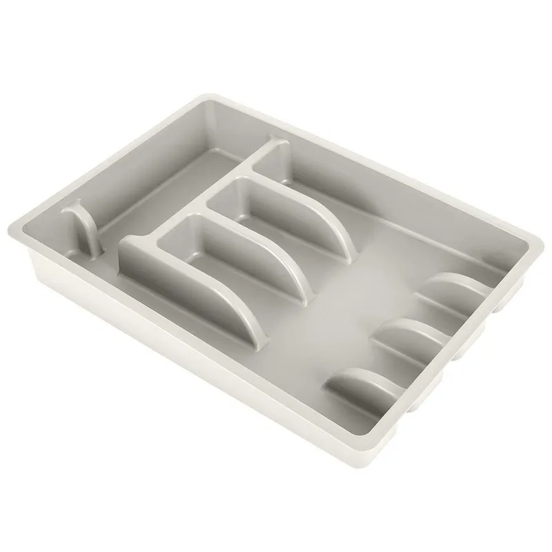 Wkład Na Sztućce Do Szuflady Popielaty 5 Przegród 36 x 25,5 cm MEBLIVA
