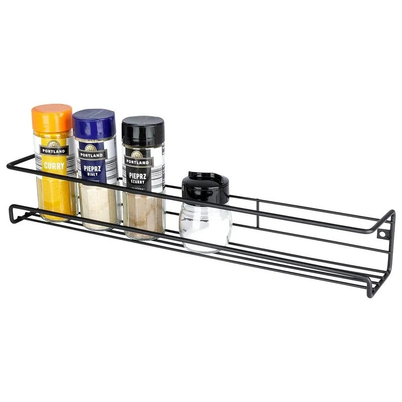 Półka Na Przyprawy Metalowa Wisząca LOFT 40 x 65 cm MEBLIVA - Czarna