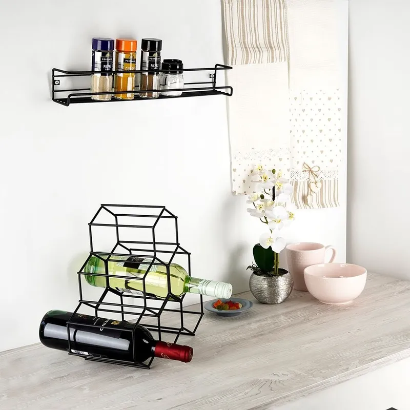 Półka Na Przyprawy Metalowa Wisząca LOFT 40 x 65 cm MEBLIVA - Czarna