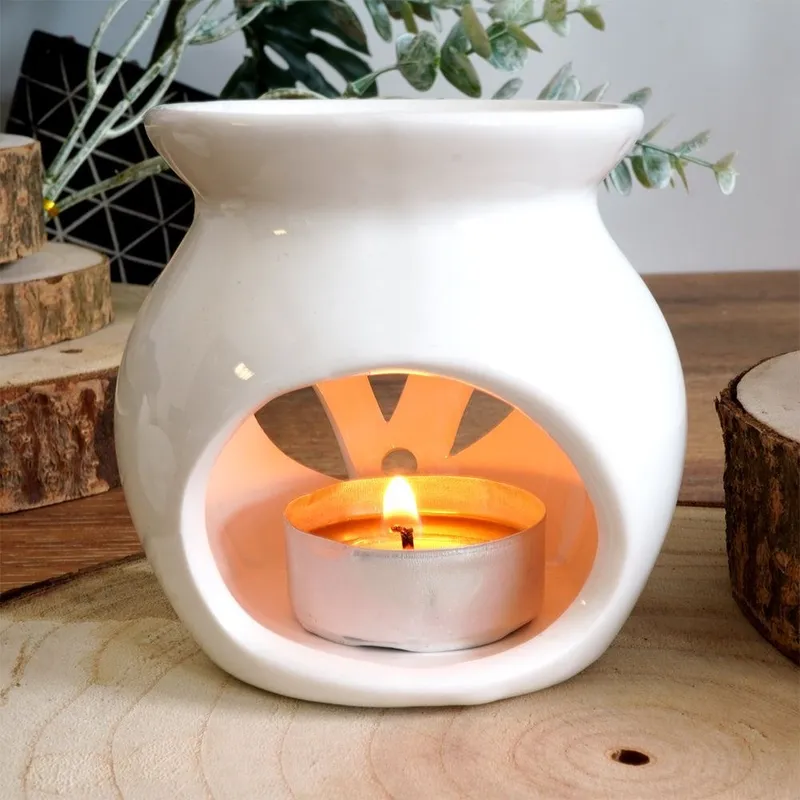 Zestaw Kominek Zapachowy Z Olejkami Ceramiczny EXCELLENT HOUSEWARE MEBLIVA