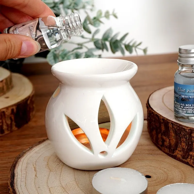 Zestaw Kominek Zapachowy Z Olejkami Ceramiczny EXCELLENT HOUSEWARE MEBLIVA