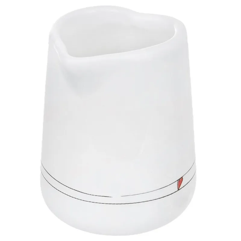 Mlecznik Ceramiczny SERCE 120 ml Z Dzióbkiem Do Zmywarki MEBLIVA - Biały