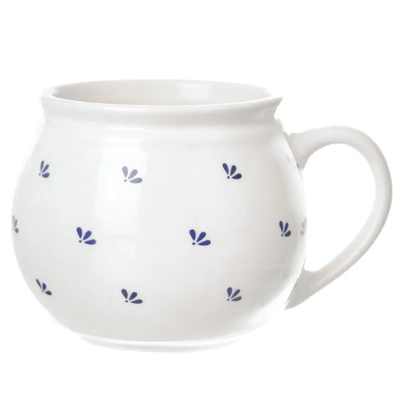 Kubek Ceramiczny MODROBILA 190 ml Łatwy W Czyszczeniu Pojemny MEBLIVA