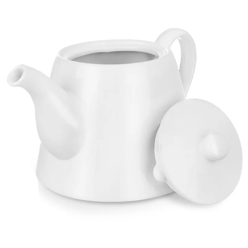Dzbanek Do Kawy Herbaty Porcelanowy Klasyczny Solidny MEBLIVA - Biały