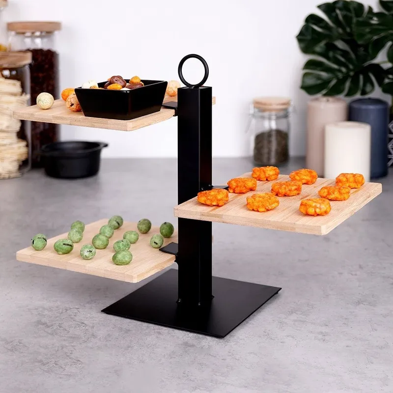 Patera Bambusowa 3-PIĘTROWA Z Miseczką EXCELLENT HOUSEWARE MEBLIVA