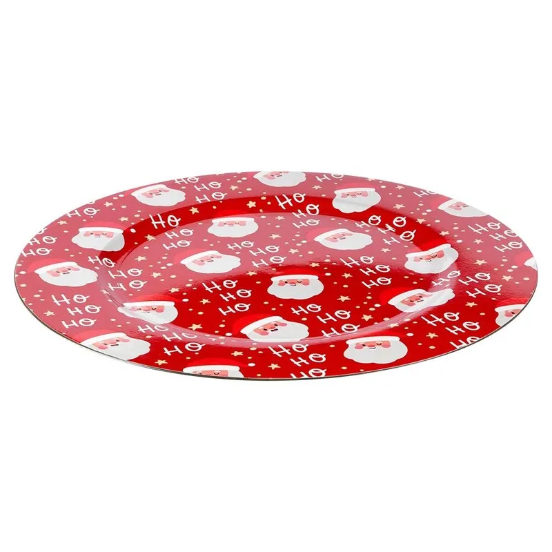Podtalerz Świąteczny Mikołaj 33 cm Dekoracja Stołu MEBLIVA - Czerwony