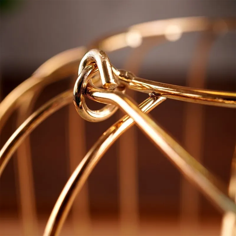 Świecznik Lampion Na Świeczkę Metalowy HOME STYLING MEBLIVA - Złoty
