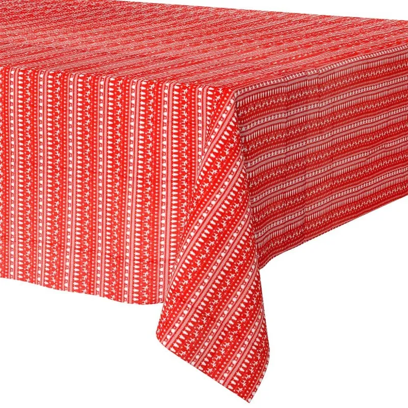 Obrus Plamoodporny 180 x 130 cm Świąteczny EXCELLENT MEBLIVA - Czerwony