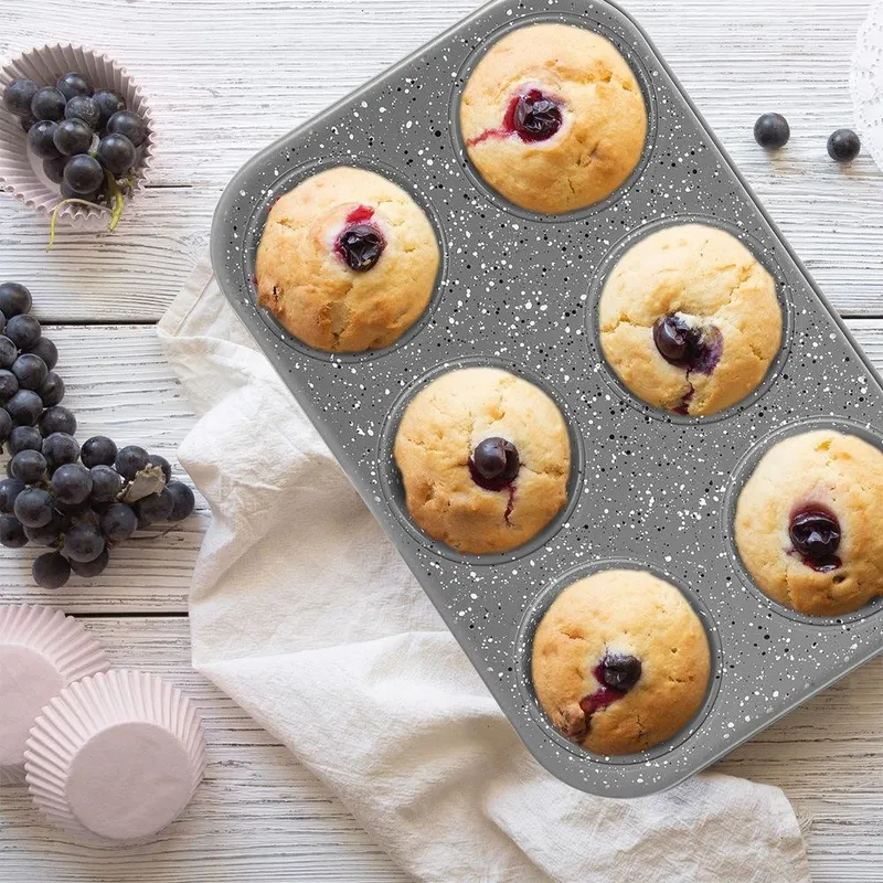 Forma Foremka Do Pieczenia Muffinek Ciastek Granitowa MEBLIVA