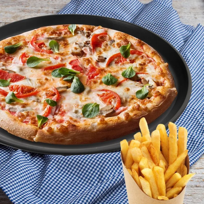 Forma Do Pizzy Perforowana Dno Teflon 32 cm Metal Nieprzywierająca MEBLIVA