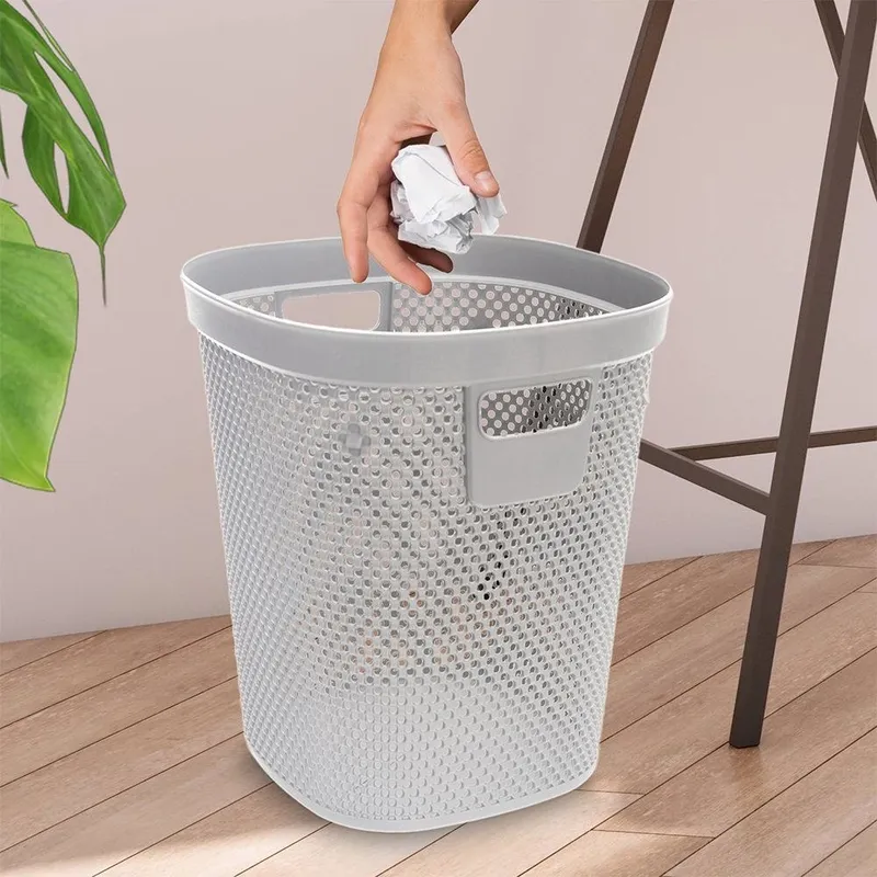 Kosz Na Śmieci Biurowy 12,5 l HOBBY LIFE Wytrzymały MEBLIVA - Szary