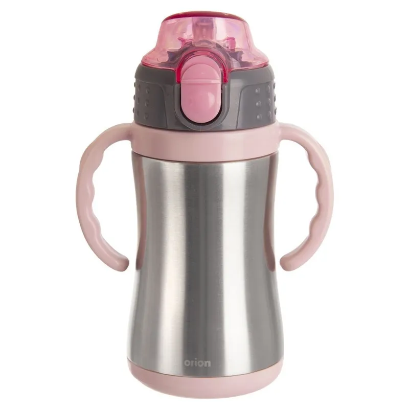 Kubek Termiczny Dla Dziecka Stalowy 300 ml MEBLIVA - Różowy