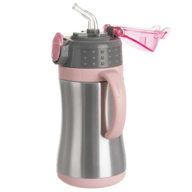 Kubek Termiczny Dla Dziecka Stalowy 300 ml MEBLIVA - Różowy
