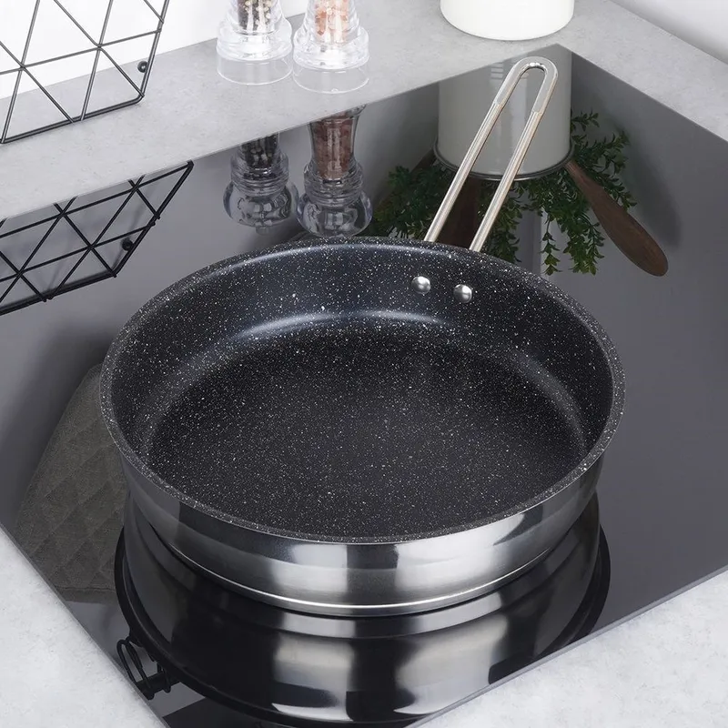 Patelnia Stalowa Do Smażenia Nieprzywierająca Trwała GRANDE 26 cm MEBLIVA